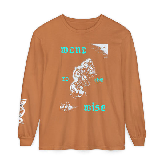 Word to the Wise Flip Long Sleeve Tee — Vintage Floral Graphic