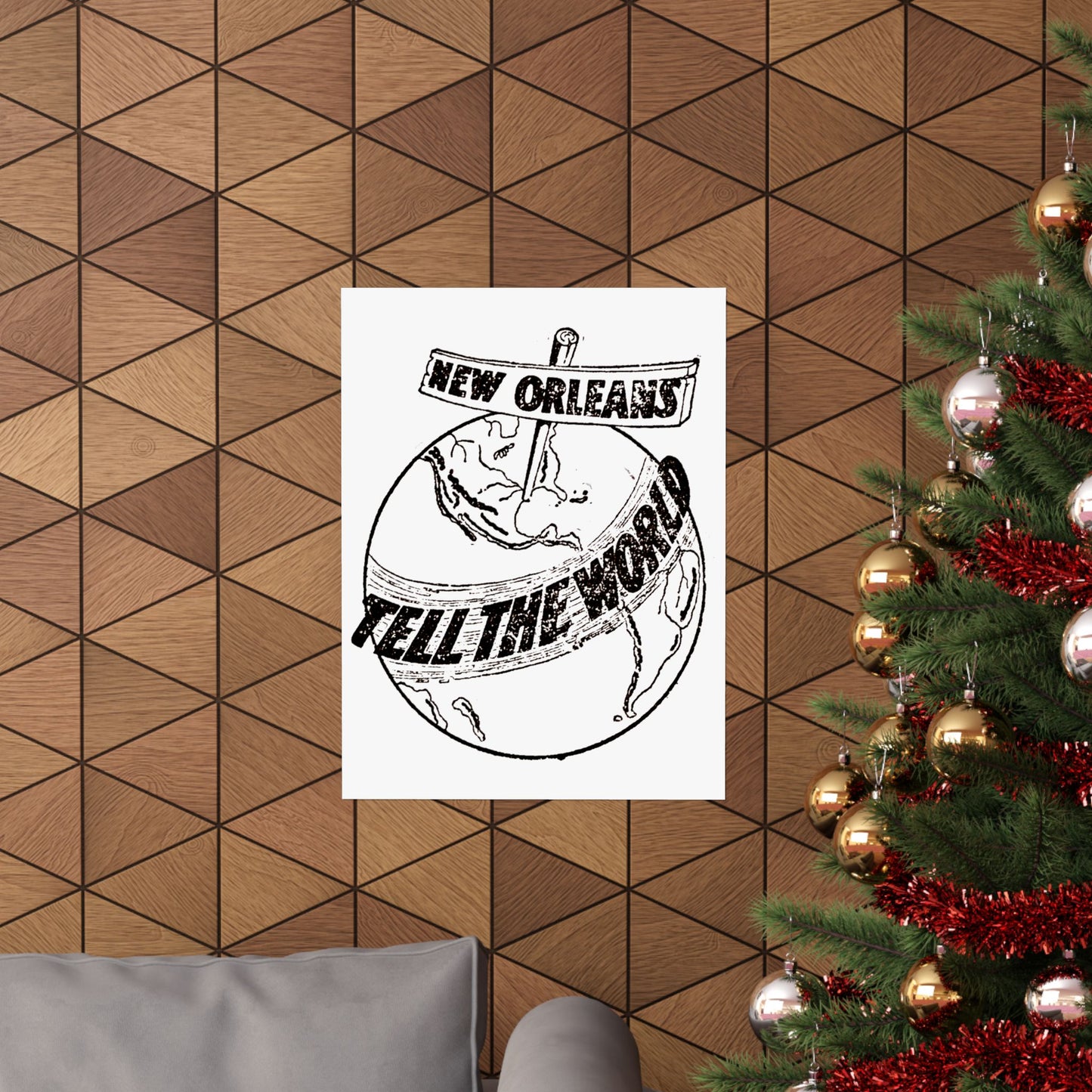 New Orleans 'Tell The World' Matte Poster — Vintage Globe Wall Art