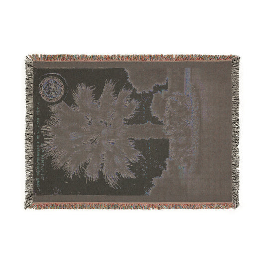 Palmetto Tree Woven Blanket — South Carolina Vintage Coastal Throw