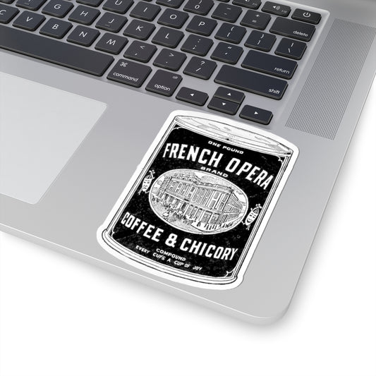 French Opera Coffee & Chicory Kiss-Cut Sticker (1910)