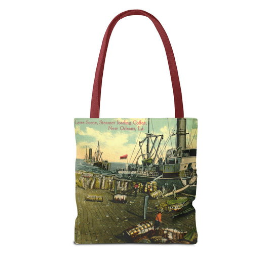 1920s New Orleans Coffee Docks Tote Bag
