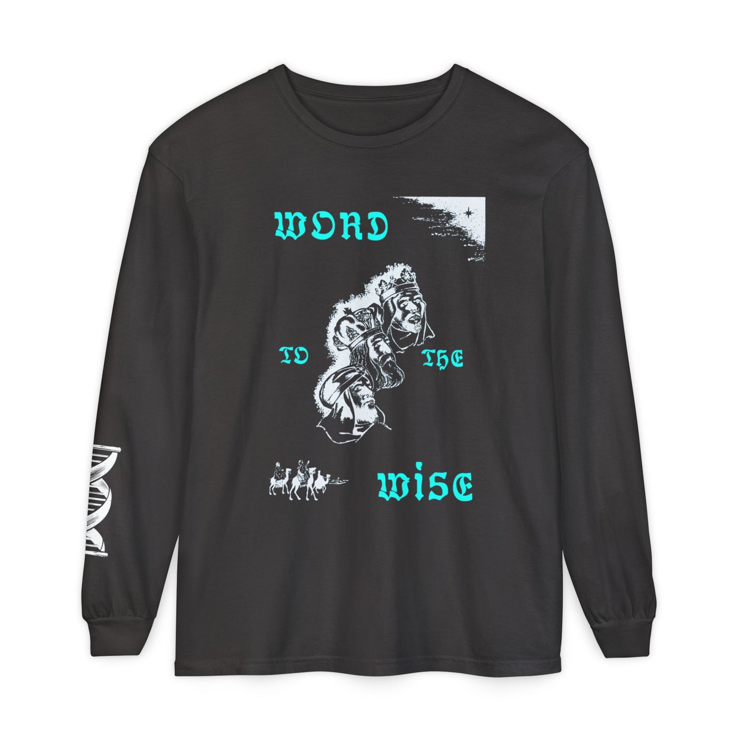 Word to the Wise Flip Long Sleeve Tee — Vintage Floral Graphic