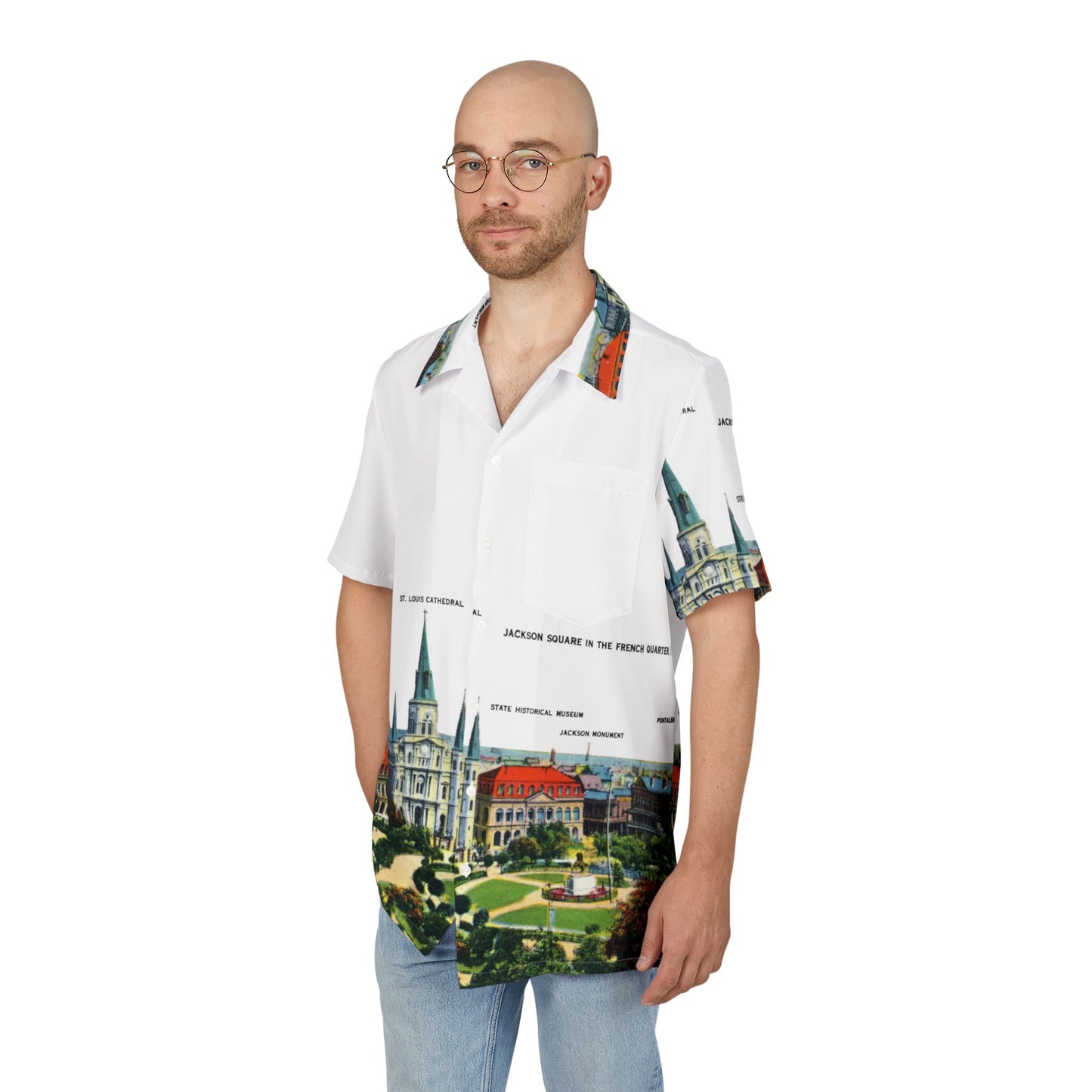 Unisex French Quarter Hawaiian Button-Down Shirt (AOP)