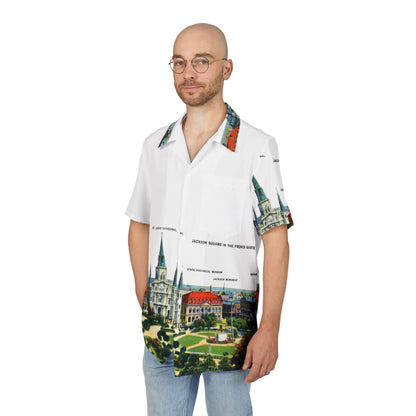 Unisex French Quarter Hawaiian Button-Down Shirt (AOP)