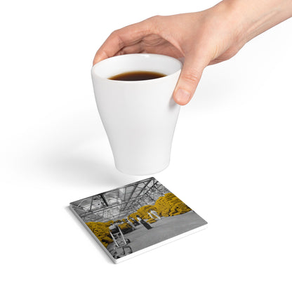 Ceramic Coaster with Vintage Photo - Coffee Warehouse, New Orleans, 1947