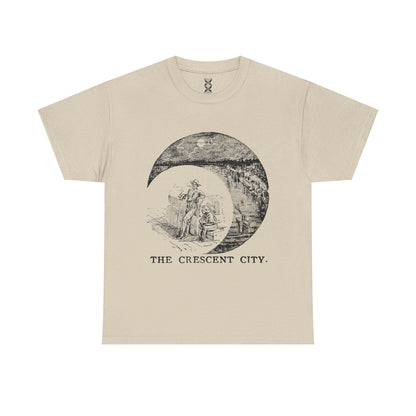 New Orleans Vintage Graphic Tee — 'The Crescent City' Moon Illustration