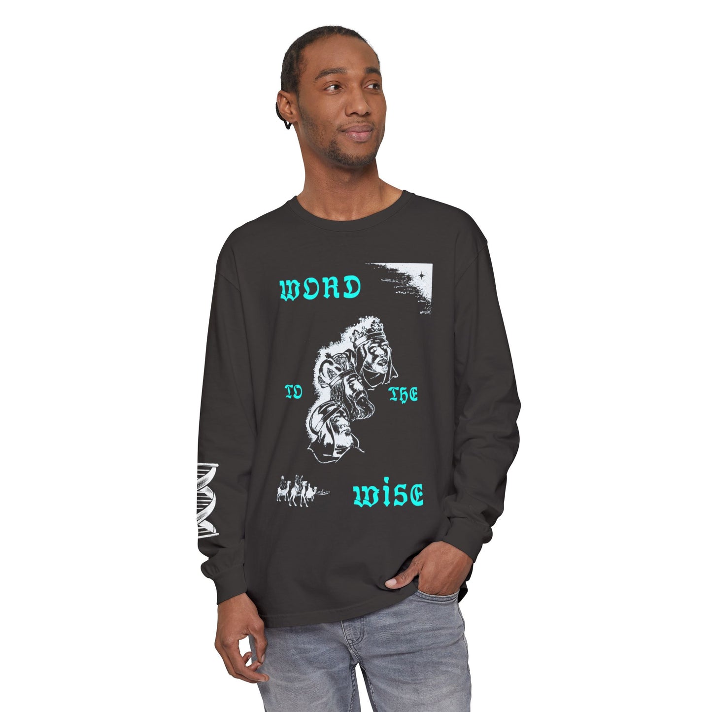 Word to the Wise Flip Long Sleeve Tee — Vintage Floral Graphic