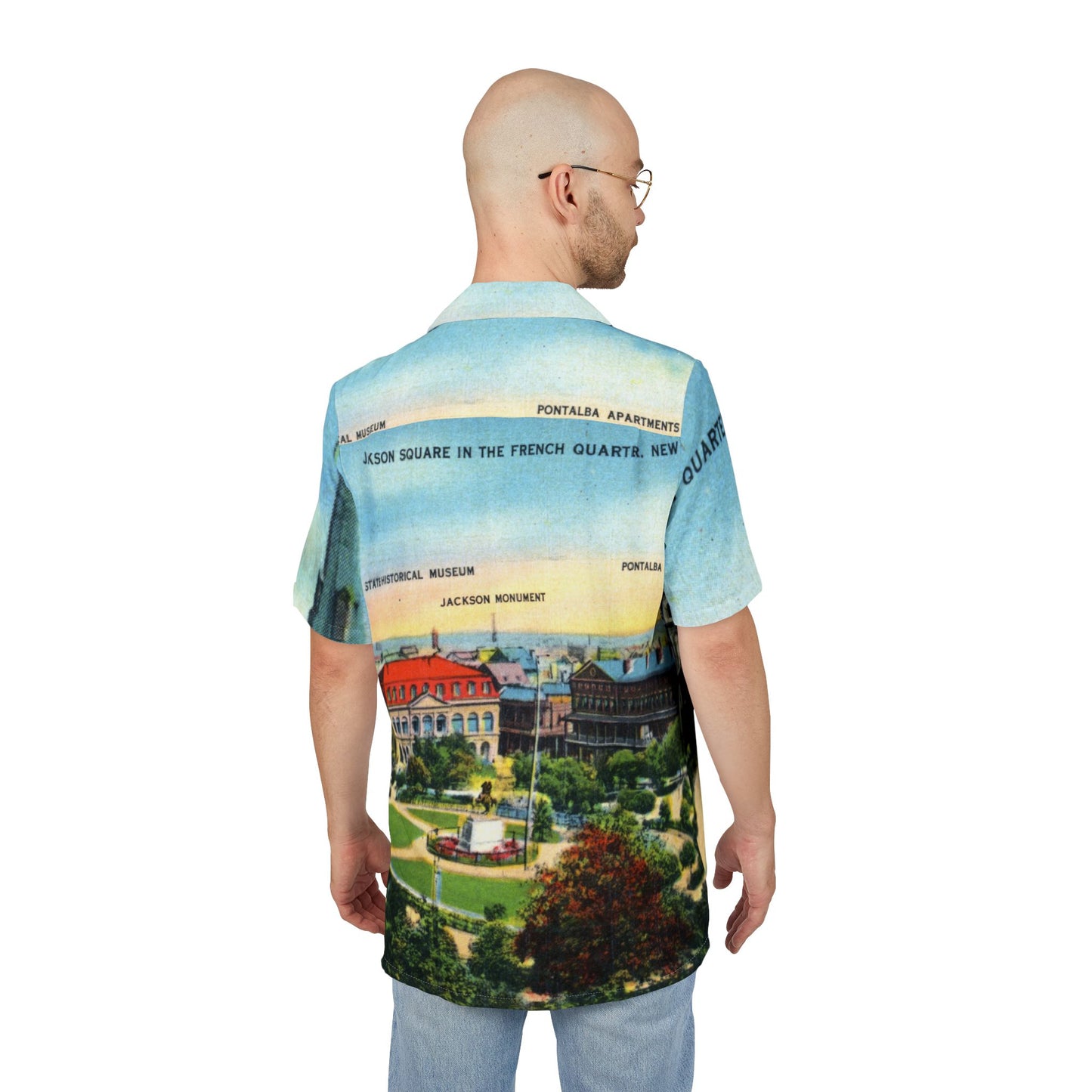 Vintage New Orleans Postcard Hawaiian Shirt