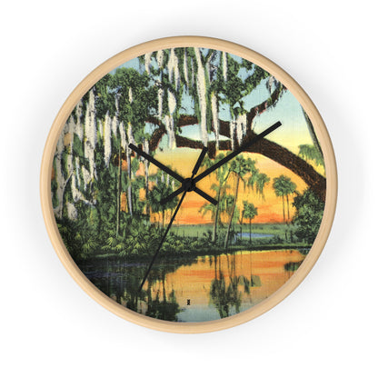 New Orleans Bayou Swamp Scenic Clock