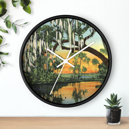 New Orleans Bayou Swamp Scenic Clock