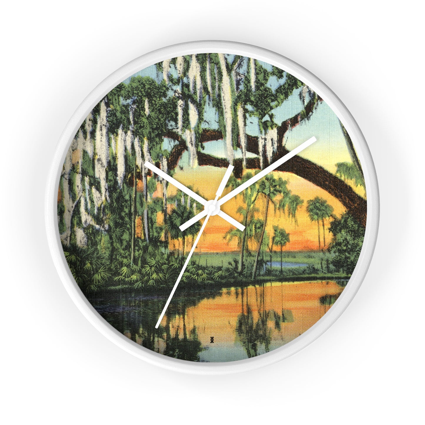 New Orleans Bayou Swamp Scenic Clock