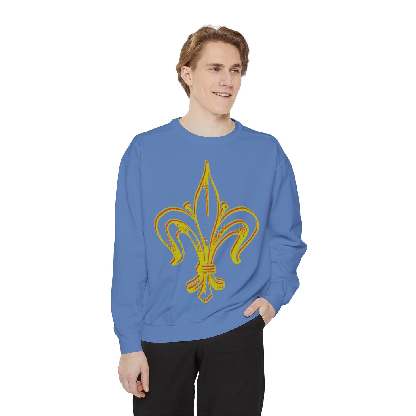 Sweatshirt - Fleur-de-Lis with Stained Glass Back