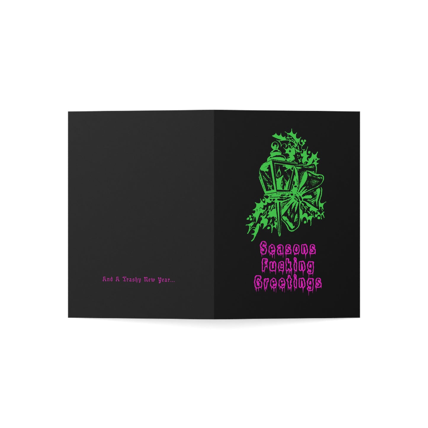 Mischievous Christmas: Holiday Greeting Card : Seasons Fucking Greetings (Alt Colors)
