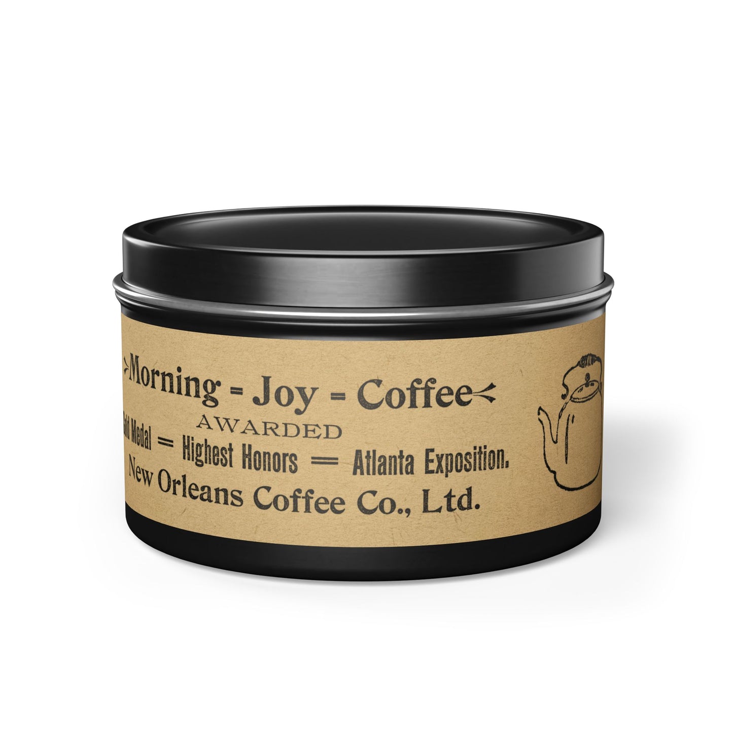 Morning Joy - coffee scented candle with vintage New Orleans newspaper art