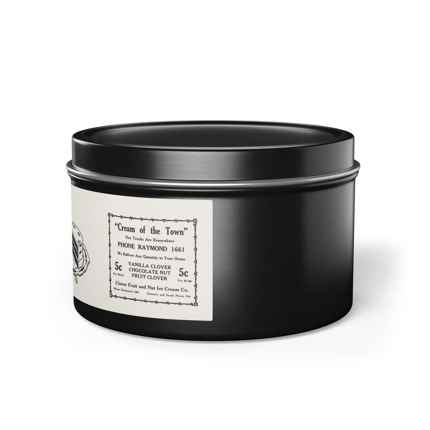 Cream of the Crop - vanilla bean scented candle with vintage New Orleans newspaper art