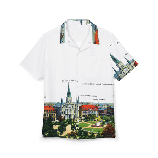 Unisex French Quarter Hawaiian Button-Down Shirt (AOP)