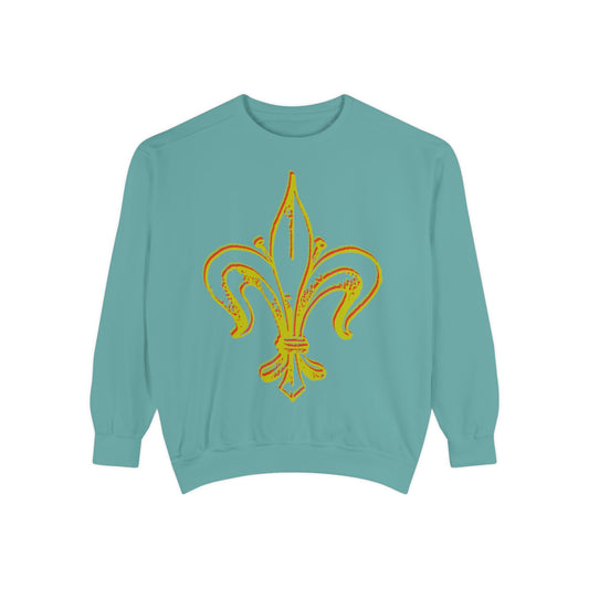 Sweatshirt - Fleur-de-Lis with Stained Glass Back