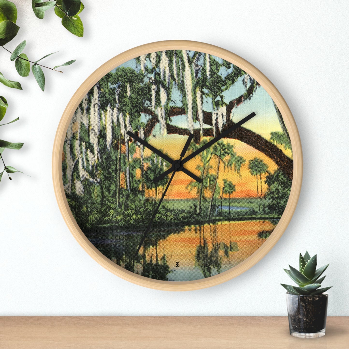 New Orleans Bayou Swamp Scenic Clock