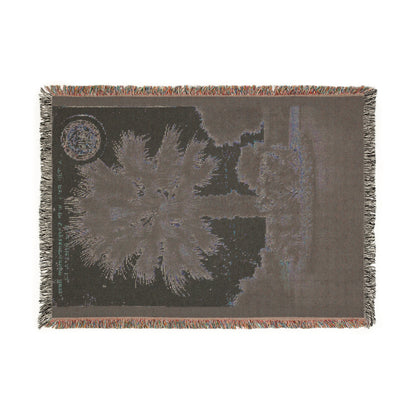 Palmetto Tree Woven Blanket — South Carolina Vintage Coastal Throw