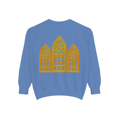 Sweatshirt - Fleur-de-Lis with Stained Glass Back