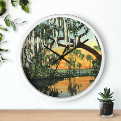New Orleans Bayou Swamp Scenic Clock