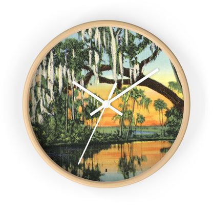 New Orleans Bayou Swamp Scenic Clock
