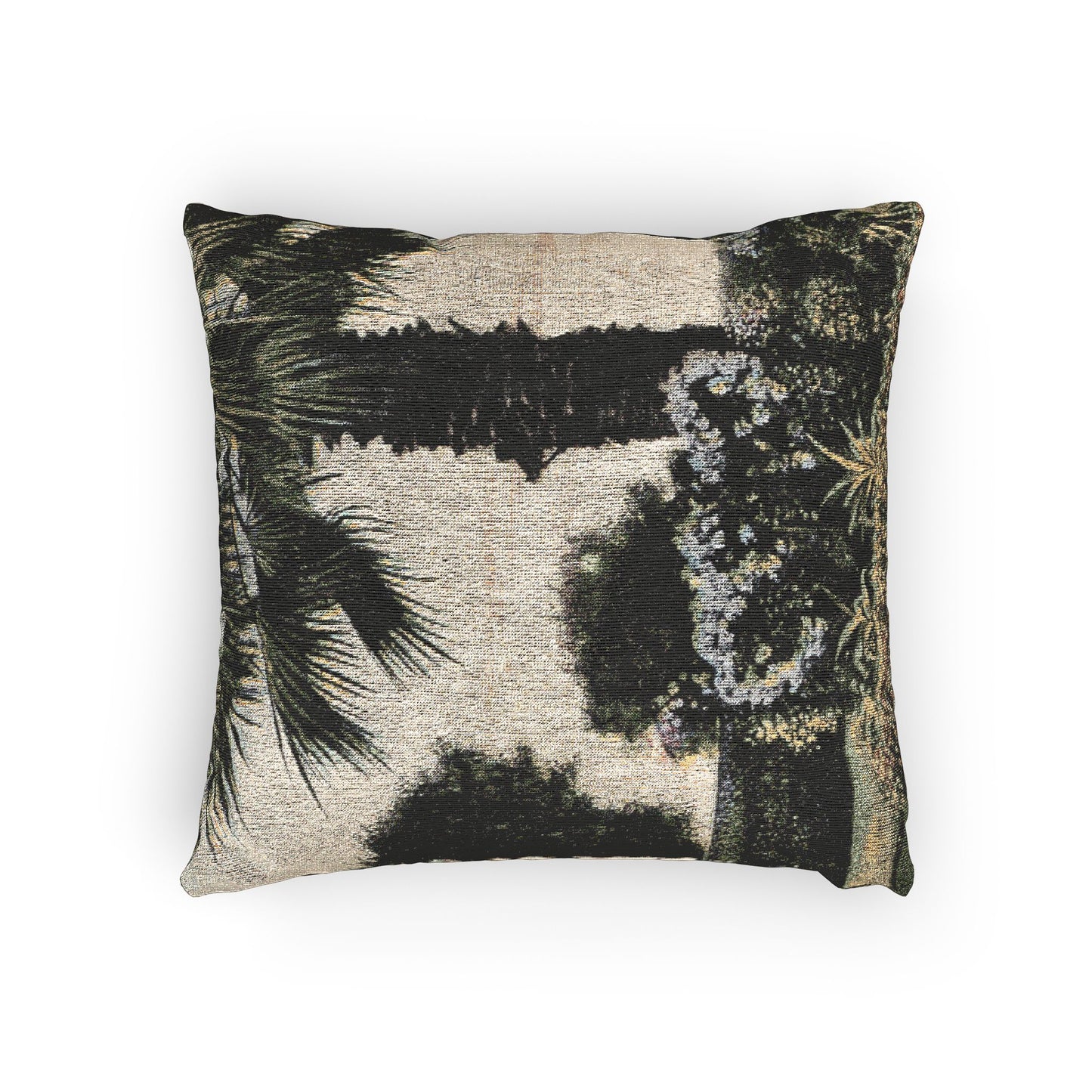 Woven Pillow — Vintage Palm Tree Tapestry Throw Pillow