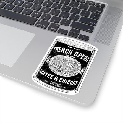 French Opera Coffee & Chicory Kiss-Cut Sticker (1910)