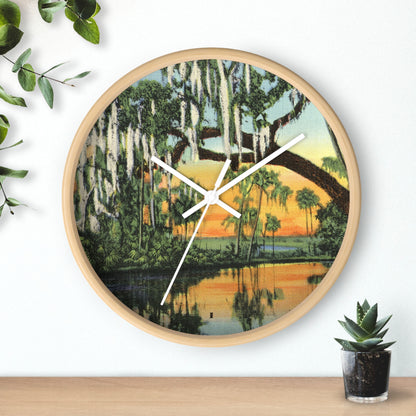 New Orleans Bayou Swamp Scenic Clock