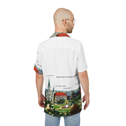 Unisex French Quarter Hawaiian Button-Down Shirt (AOP)