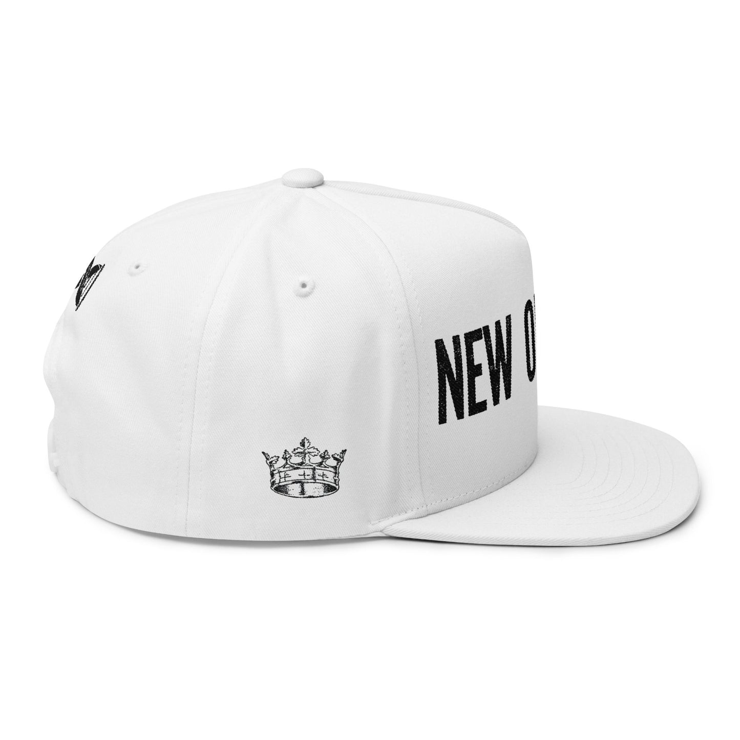 New Orleans Embroidered Flat Bill Cap — City Name Snapback Hat