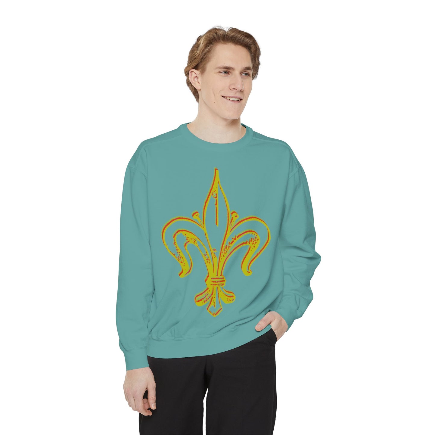 Sweatshirt - Fleur-de-Lis with Stained Glass Back