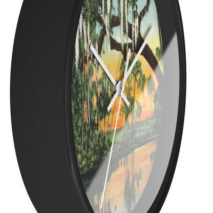 New Orleans Bayou Swamp Scenic Clock