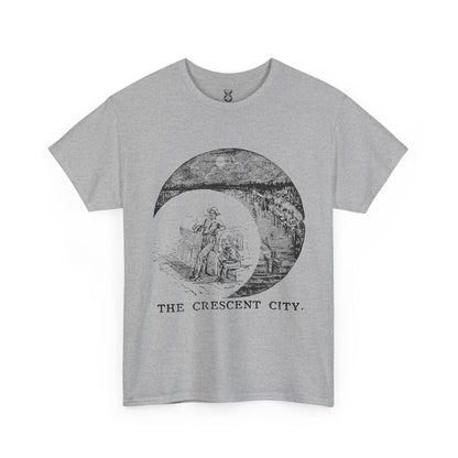 New Orleans Vintage Graphic Tee — 'The Crescent City' Moon Illustration