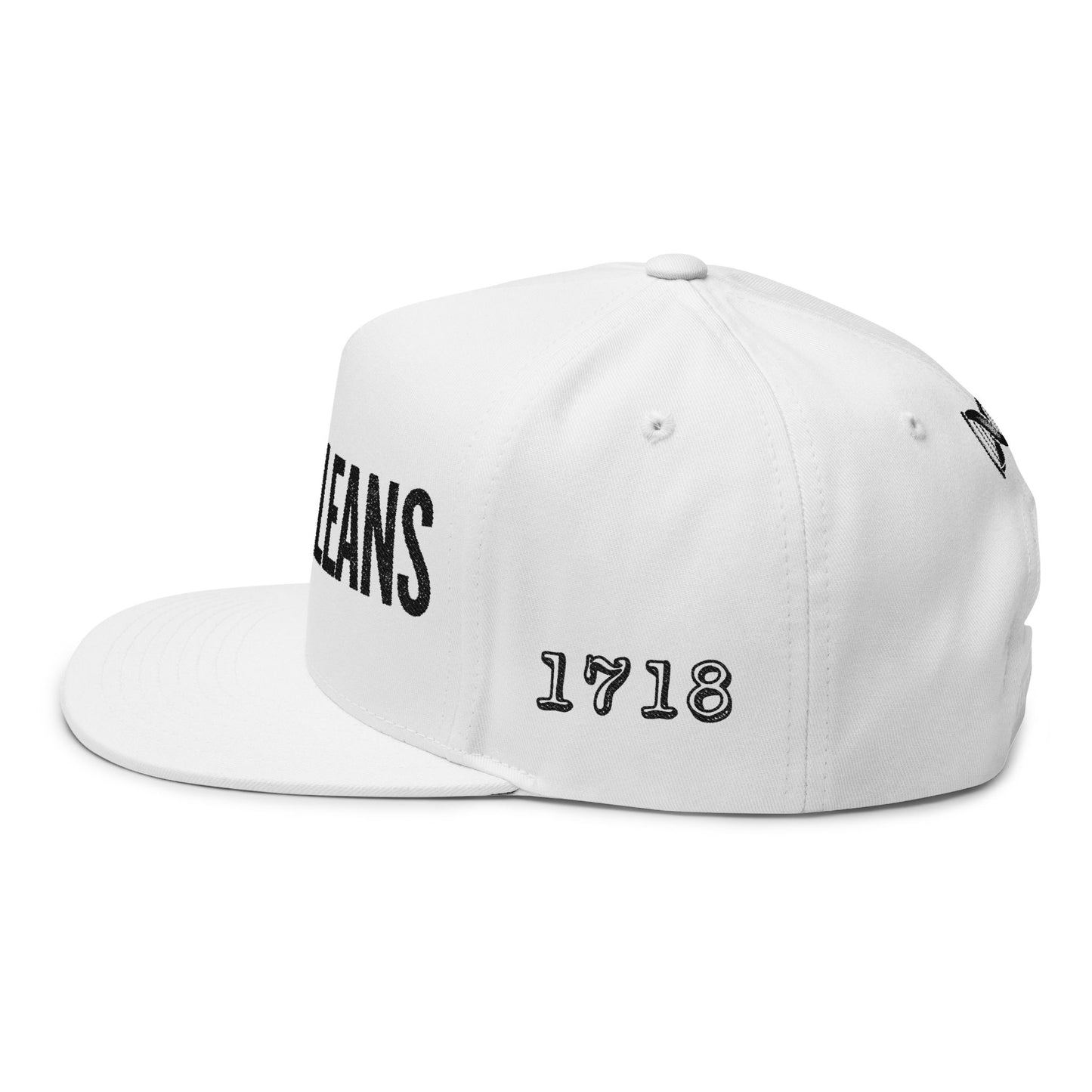 New Orleans Embroidered Flat Bill Cap — City Name Snapback Hat