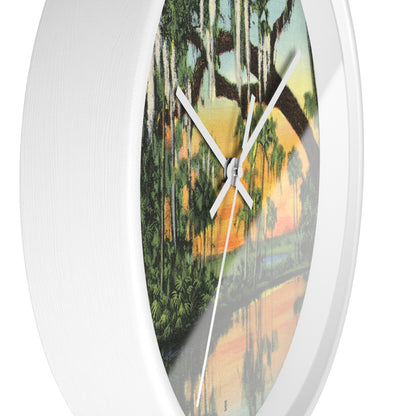 New Orleans Bayou Swamp Scenic Clock