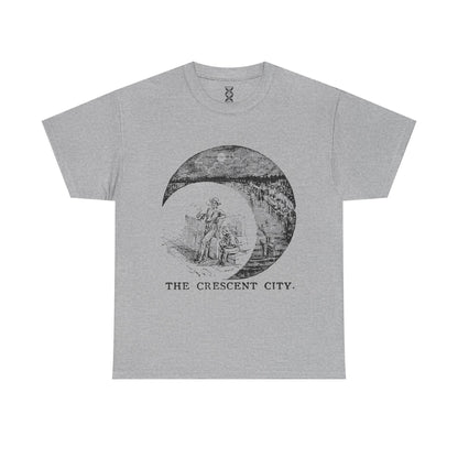 New Orleans Vintage Graphic Tee — 'The Crescent City' Moon Illustration