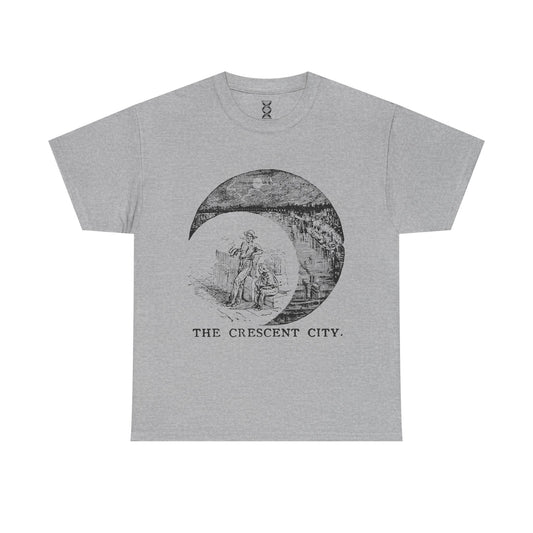 New Orleans Vintage Graphic Tee — 'The Crescent City' Moon Illustration