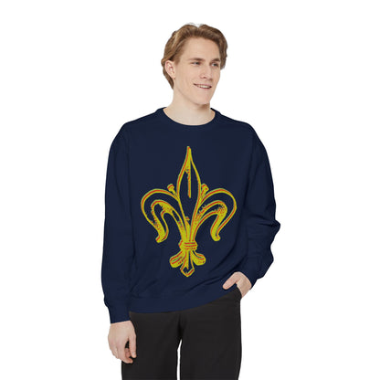 Sweatshirt - Fleur-de-Lis with Stained Glass Back