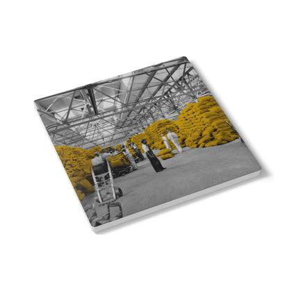 Ceramic Coaster with Vintage Photo - Coffee Warehouse, New Orleans, 1947