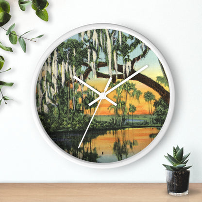 New Orleans Bayou Swamp Scenic Clock