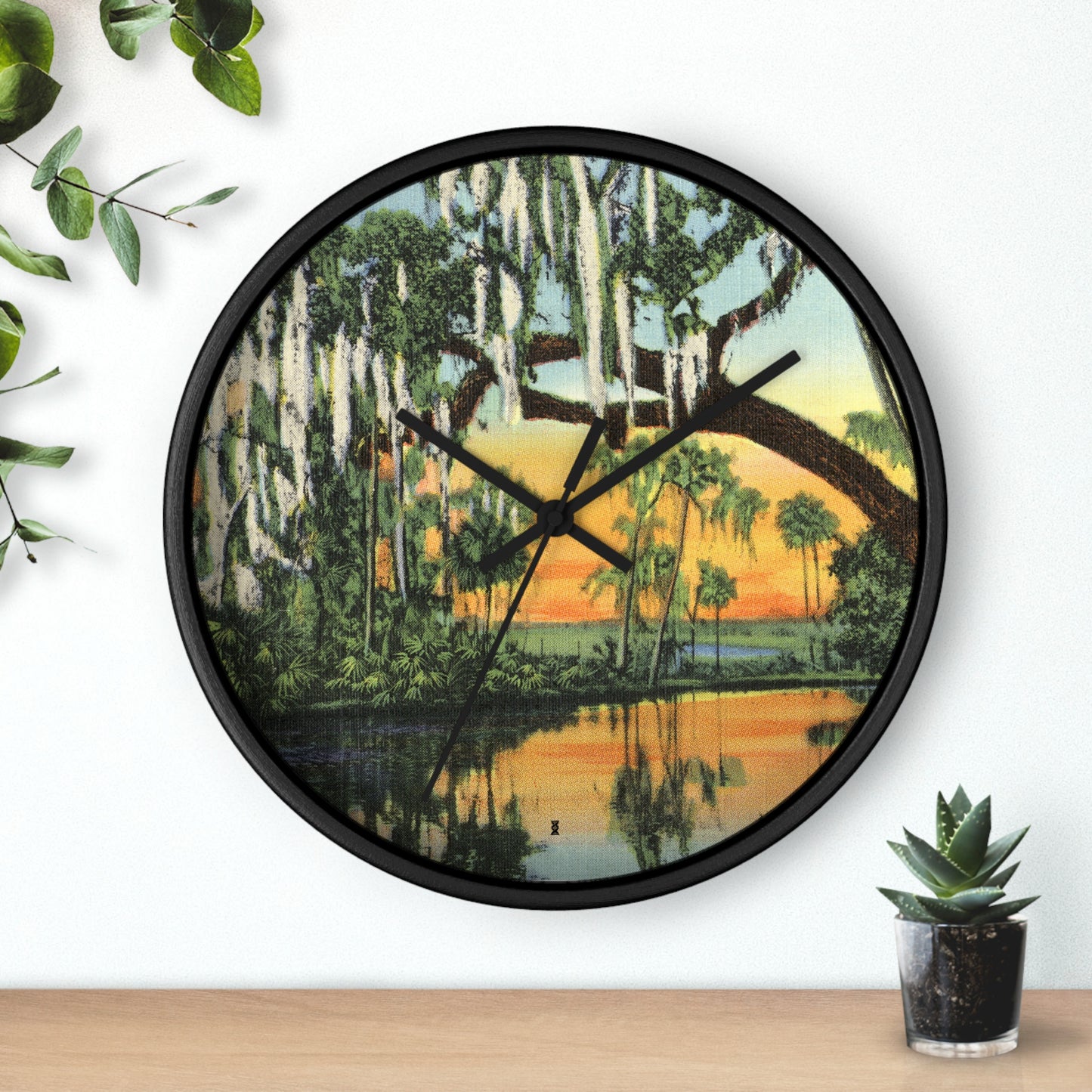 New Orleans Bayou Swamp Scenic Clock