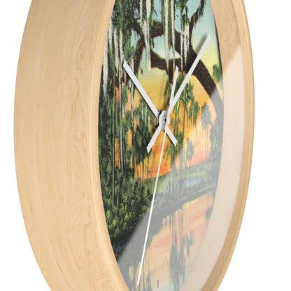 New Orleans Bayou Swamp Scenic Clock