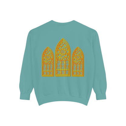 Sweatshirt - Fleur-de-Lis with Stained Glass Back