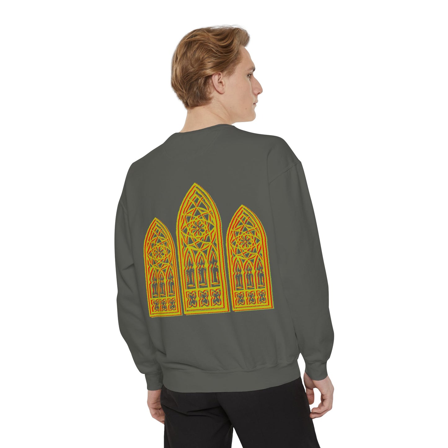 Sweatshirt - Fleur-de-Lis with Stained Glass Back